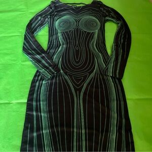The crypt Dress optical illusion bodycon XS